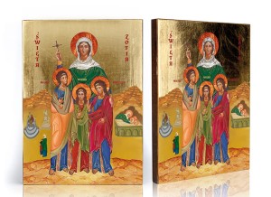 Ikona z certyfikatem Święta Zofia - patronka matek i wdów