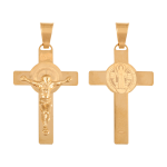 Krzyż złoty z medalem Świętego Benedykta 