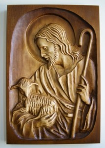 Pan Jezus Dobry Pasterz 3C - obraz drewniany