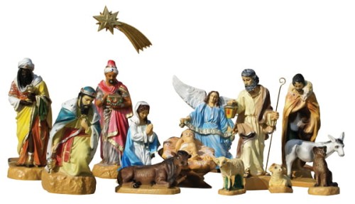 Figury do szopki Bożonarodzeniowej - 11 elementów 50 cm/SI 302