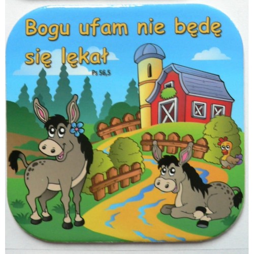 Podkładka korkowa "Bogu ufam nie będę się lękał"