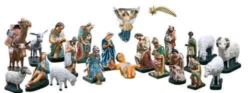  Szopka Bożonarodzeniowa, figury do szopki 25 elementów -120 cm-1