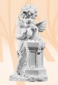 Aniołek stojący przy kolumnie 52 cm - biały-3
