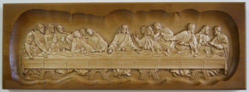 Ostatnia wieczerza 22-48W - Obraz z drewna