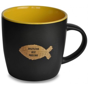 Kubek porcelanowy czarny WSZYSTKO