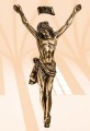 Korpus Chrystusa na krzyż 80 cm - złoto-4