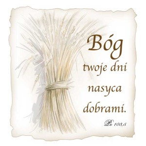 Podstawka korkowa "Bóg twoje dni nasyca dobrami"