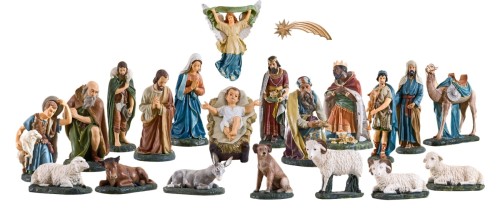 Szopka Bożonarodzeniowa, figury do szopki 25 elementów - 85 cm-1
