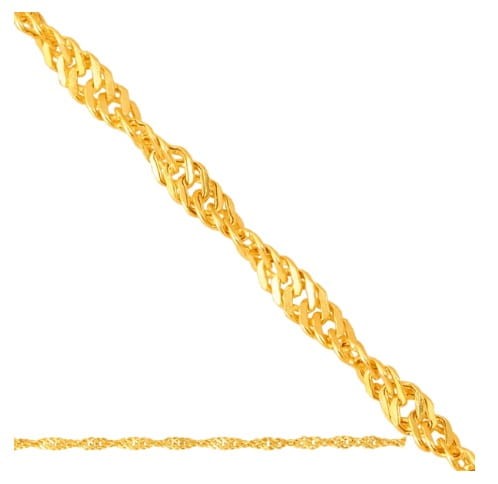 Łańcuszek złoty typu singapur 50 cm