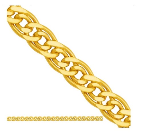  Złoty łańcuszek Mona Lisa diamentowana 50 cm