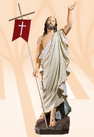 Chrystus Zmartwychwstały 110 cm - ecru-1
