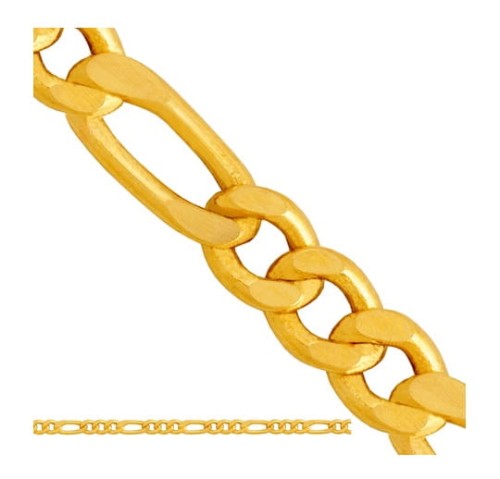 Złoty łańcuszek typu figaro diamentowane 45 cm