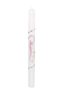 Świeca do chrztu dla dziewczynki 39R