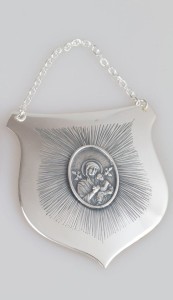 Ryngraf ze srebra z Matką Bożą Nieustającej Pomocy