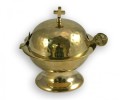 Łódka do kadzidła mosiężna złota 1038-2