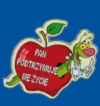 Magnes Pan podtrzymuje me życie, jabłuszko z robaczkiem