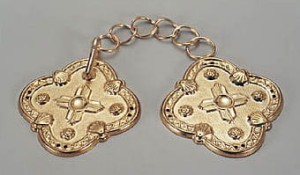 Klamra do kapy - pozłacana 041