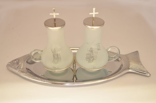 Ampułki z tacką "ryba" - niklowane