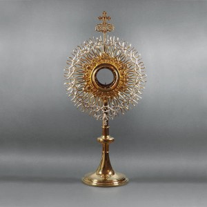 Monstrancja złocono- srebrzona 63 cm C-0114