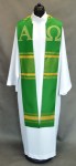 Stuła kapłańska zielona Alfa i Omega FP-503-Z 4-208-3