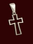Srebrny krzyż z wycięciem kd045