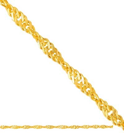 łańcuszek singapur ze złota