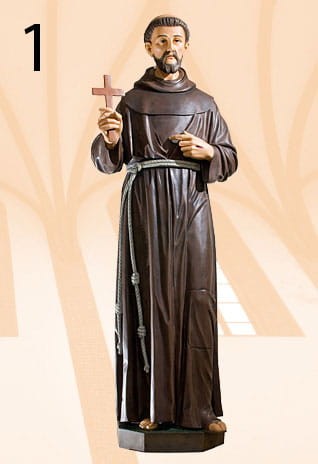 Święty Franciszek figura - kolor naturalny - 155 cm-1