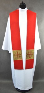 Stuła kapłańska z krzyżami  jerozolimskimi  FP-501-C