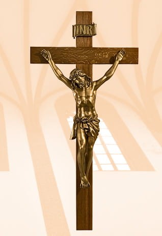 Korpus Chrystusa z krzyżem 156x78 cm - złoto-1