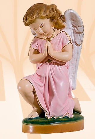 Aniołek klęczący prawy/lewy 28 cm - różowy-1