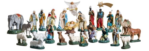 Szopka Bożonarodzeniowa, figury do szopki 30 elementów - 55 cm (307)-1
