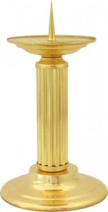 Świecznik mosiężny ryflowany SW 42