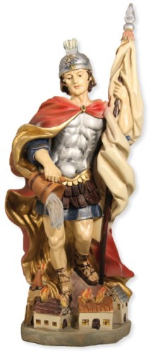 Święty Florian, figura z żywicy H037 - różne wielkości w zakresie 12-100 cm 