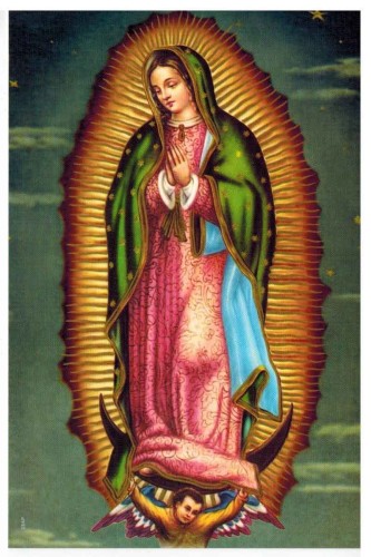 Obrazek, pocztówka z wizerunkiem Matki Bożej z Guadalupe-1