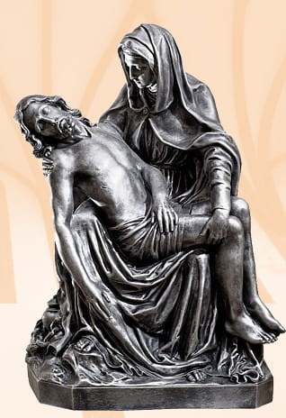 Pieta nr 192 (Matka Boska z Chrystusem) 60 cm- srebrna-1