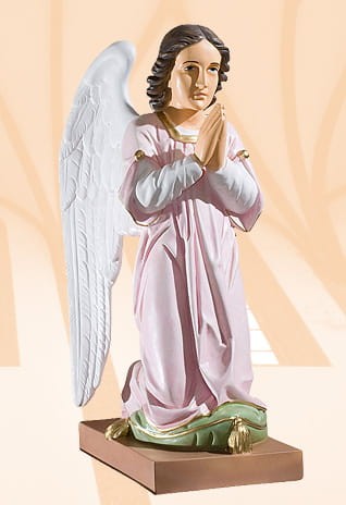 Aniołek klęczący prawy/lewy 50 cm - różowy-1