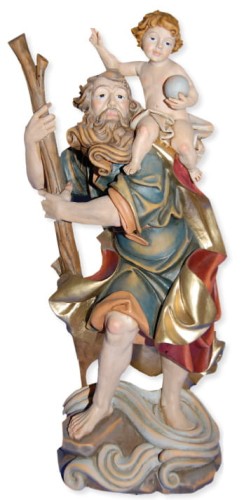 Figura żywiczna Święty Krzysztof H103 - dostępne różne wielkości
