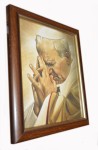 Obraz w ramie drewnianej za szkłem - Święty Jan Paweł II