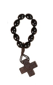 Różaniec dziesiątka drewniana czarna