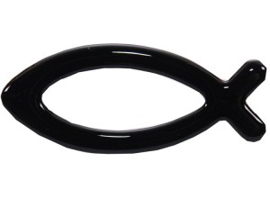 Rybka - naklejka na samochód - czarna