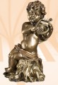 Aniołek z harfą 42 cm - stare złoto-3
