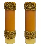 Zestaw dwóch świec woskowych na wkład olejowy