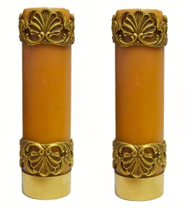 Zestaw dwóch świec woskowych na wkład olejowy