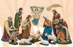 Szopka Bożonarodzeniowa, figury do szopki 14 elementów 85 cm