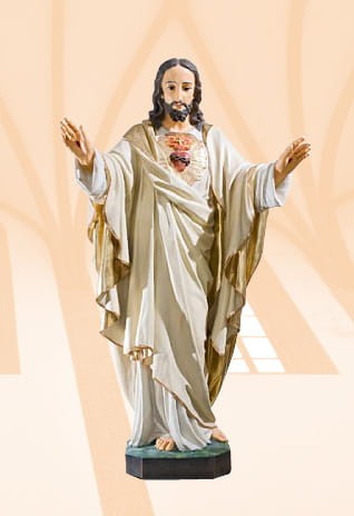 Serce Pana Jezusa figura 105 cm - ecru-1