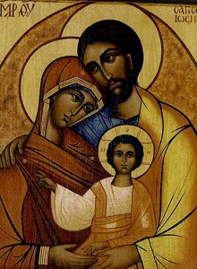 Ikona na drewnie - Święta Rodzina